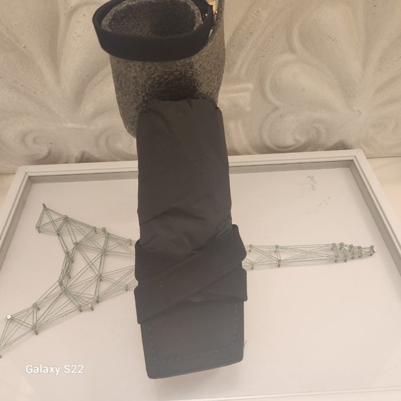 NIB Good American Platform Sandals chunky black suede heels. Various. - Picture 7 of 12